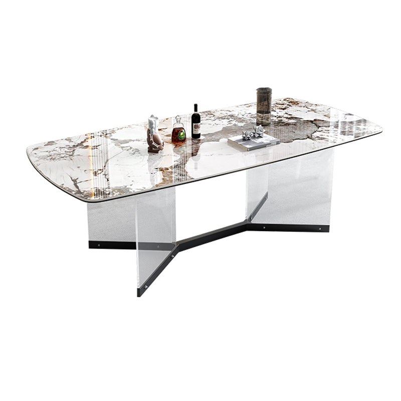 Contemporary 1/4/5/6/7 Pieces Dining Set Trestle Table Table Set for Home Use