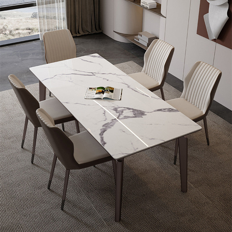 Modern 1/3/4/5/6 Pcs Dining Chairs Set Sintered Stone Dining Room Set