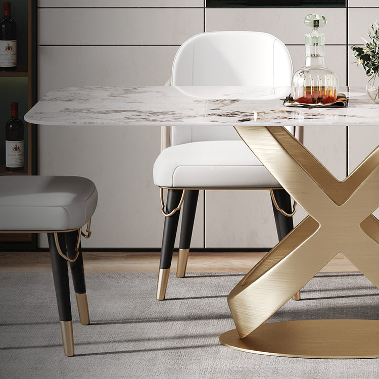 Glam 1/2/5/6/7 Pieces Dining Set Sintered Stone Dining Table Set for Dining Areas