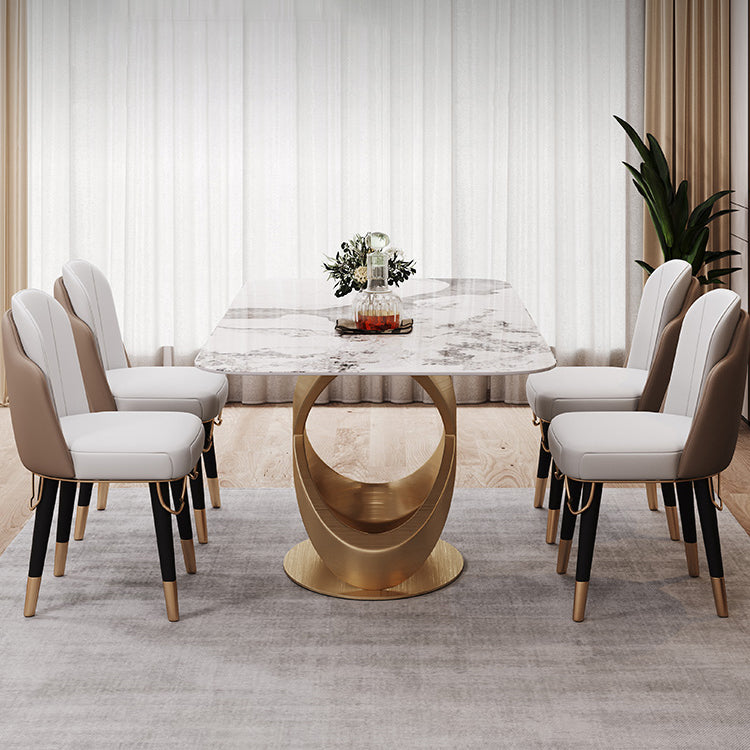Glam 1/2/5/6/7 Pieces Dining Set Sintered Stone Dining Table Set for Dining Areas
