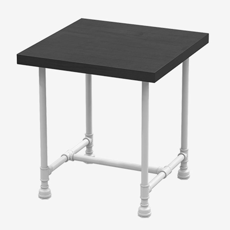 Industrial Style Dining Table Solid Wood Dining Table with Trestle Base