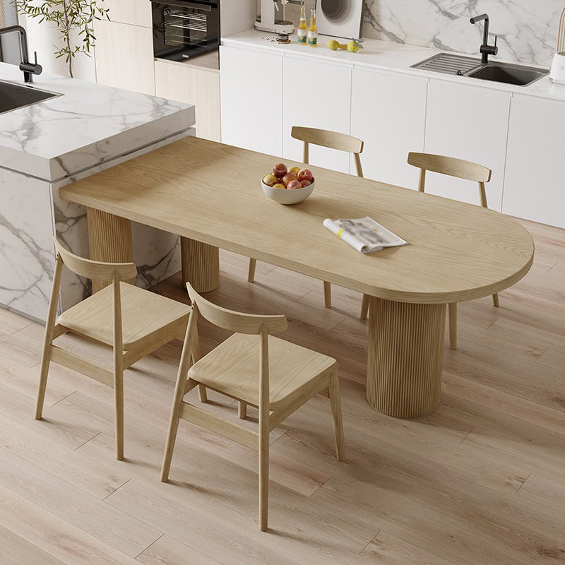 Irregular Shape Pine Wood Table for Restaurant Nature Island Table with 3 Legs