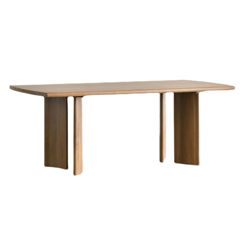 Rectangle Pine Wood Table Modern Dining Table with 4 Legs for Restaurant