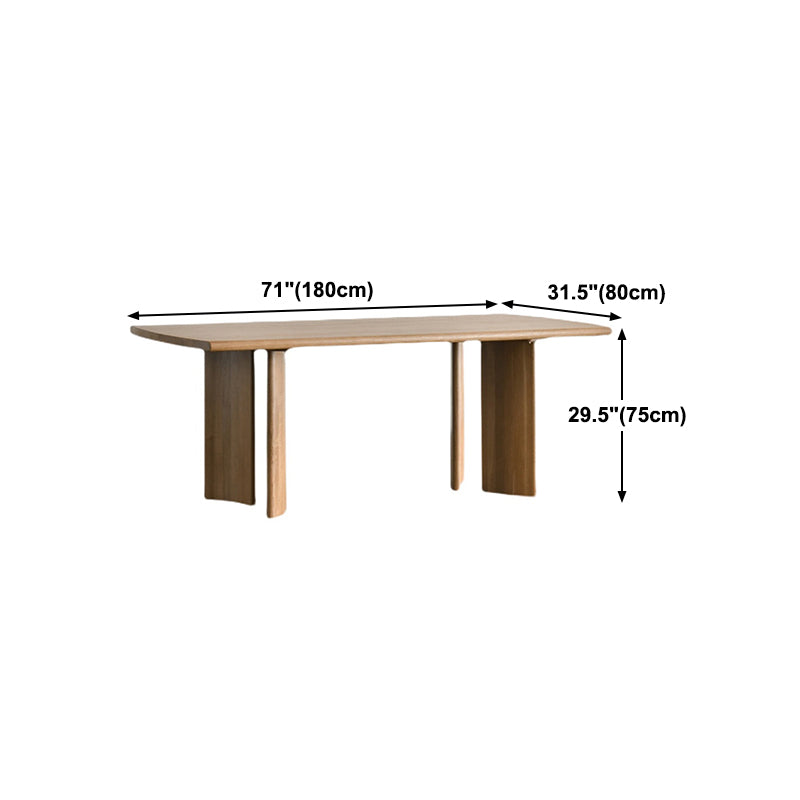 Rectangle Pine Wood Table Modern Dining Table with 4 Legs for Restaurant
