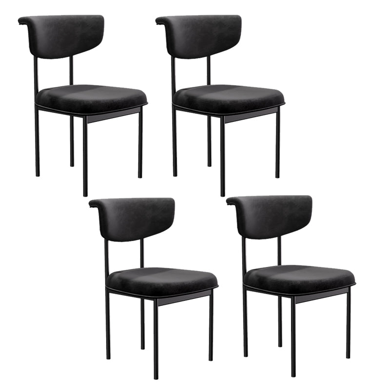 Modern Upholstered Side Chair Open Back Dining Room Chair for Indoor
