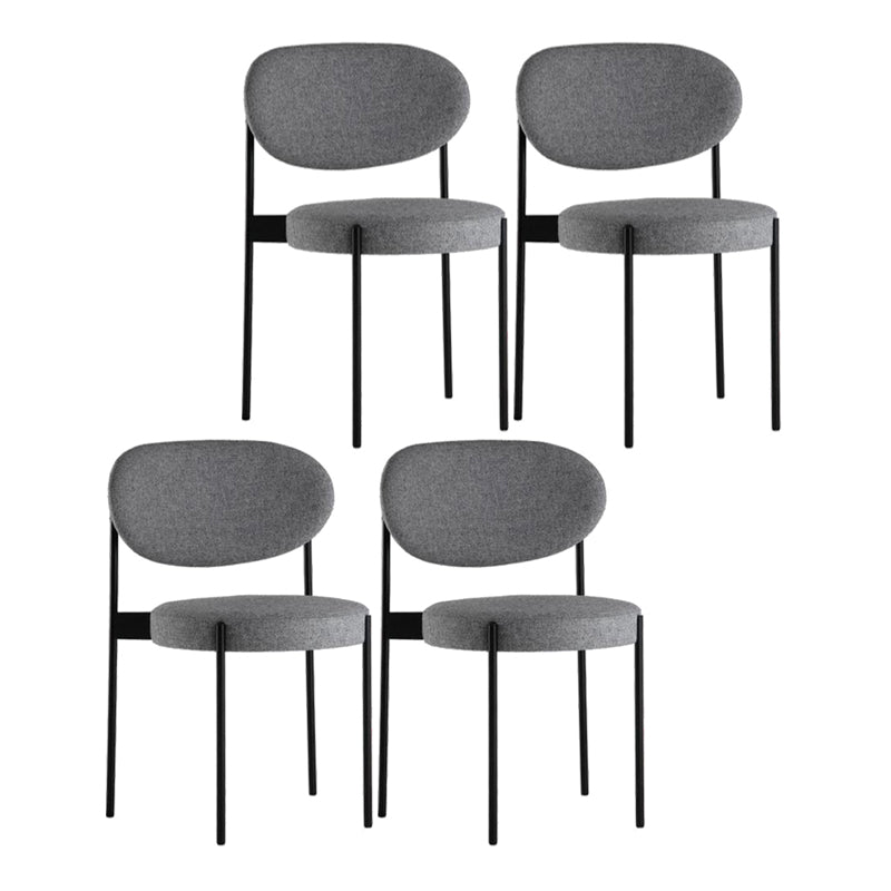 Modern Style Side Chair Open Back Armless Dining Chair for Home