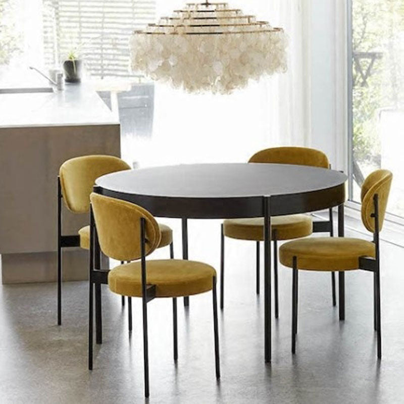 Modern Style Side Chair Open Back Armless Dining Chair for Home