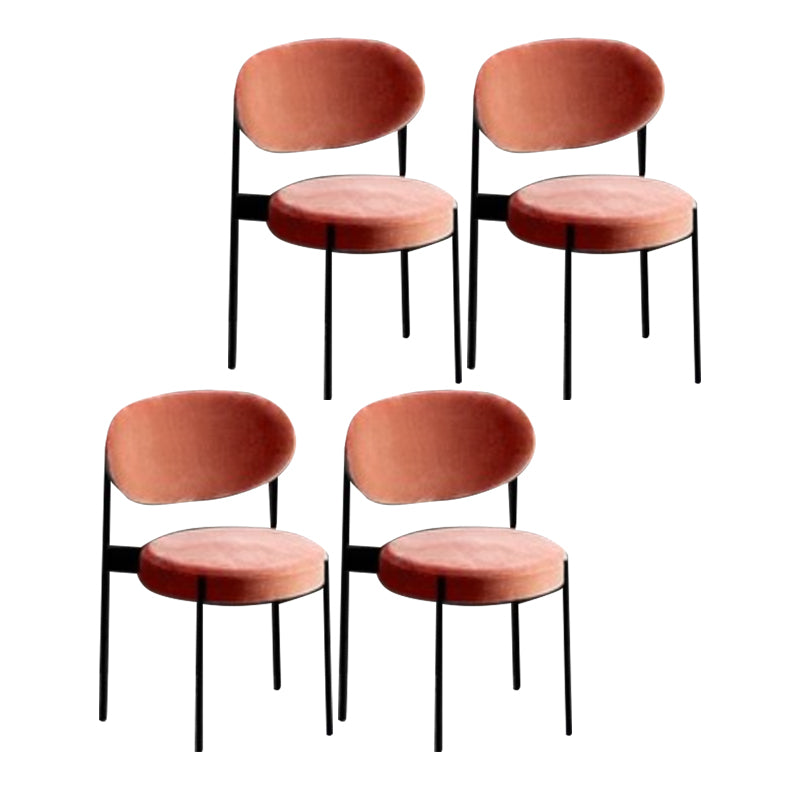 Modern Style Side Chair Open Back Armless Dining Chair for Home