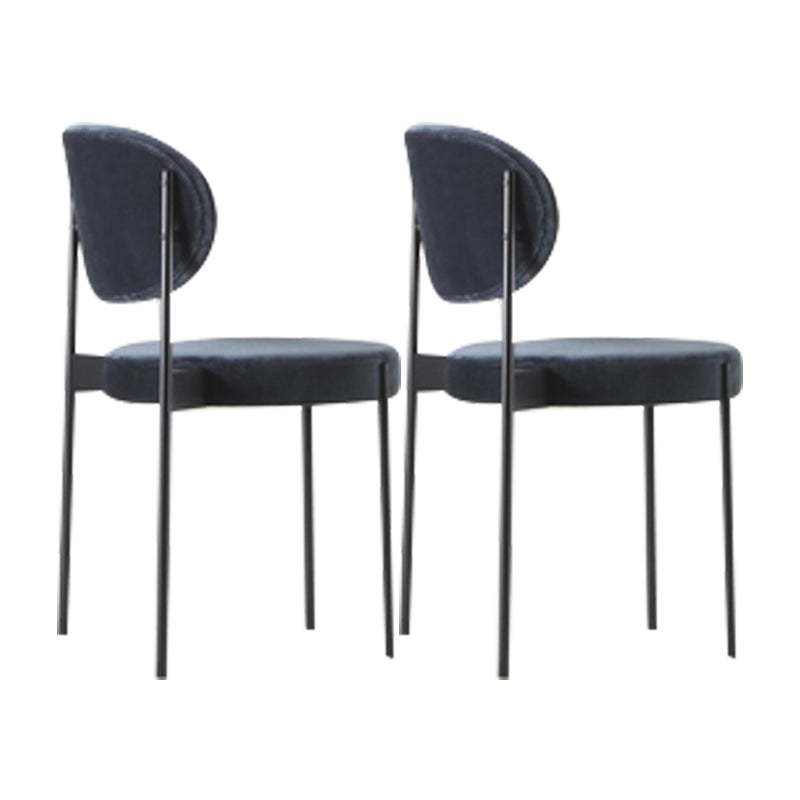 Modern Style Side Chair Open Back Armless Dining Chair for Home