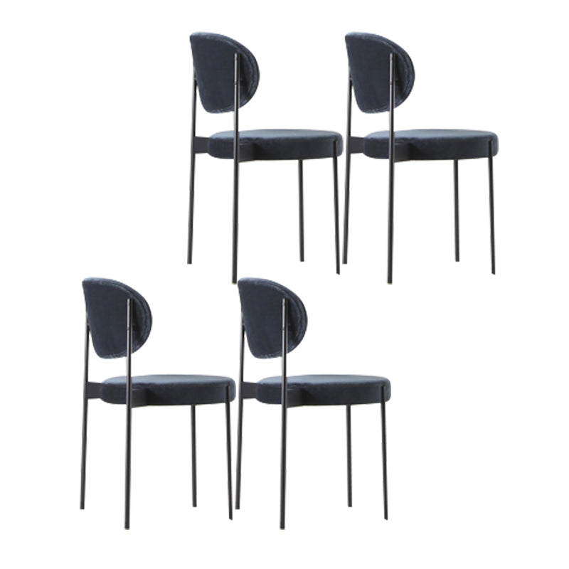 Modern Style Side Chair Open Back Armless Dining Chair for Home