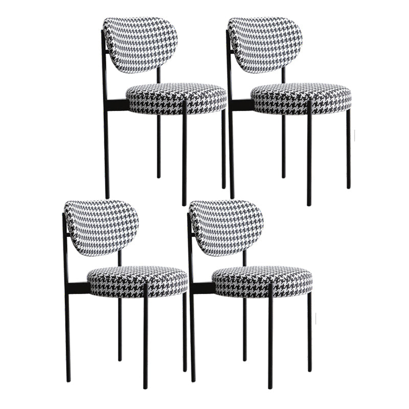 Modern Style Side Chair Open Back Armless Dining Chair for Home