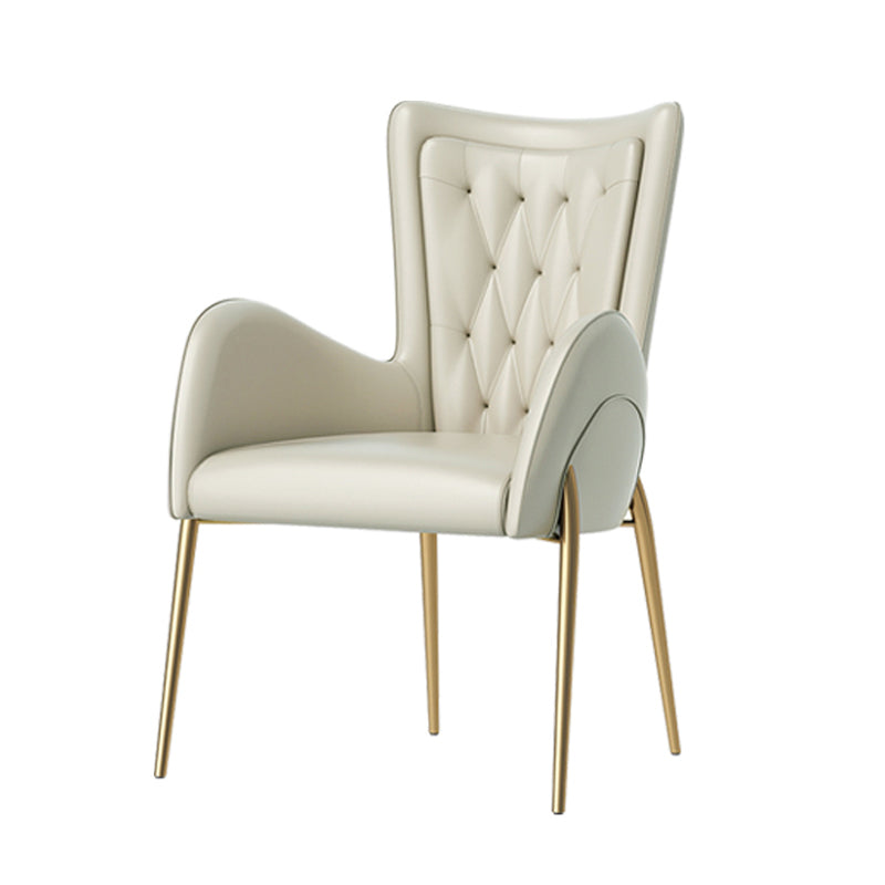 Glam Style Dining Arm Chair Upholstered Dining Chair for Dining Room