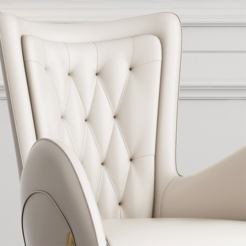 Glam Style Dining Arm Chair Upholstered Dining Chair for Dining Room