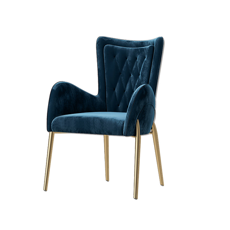 Glam Style Dining Arm Chair Upholstered Dining Chair for Dining Room
