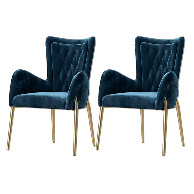 Glam Style Dining Arm Chair Upholstered Dining Chair for Dining Room