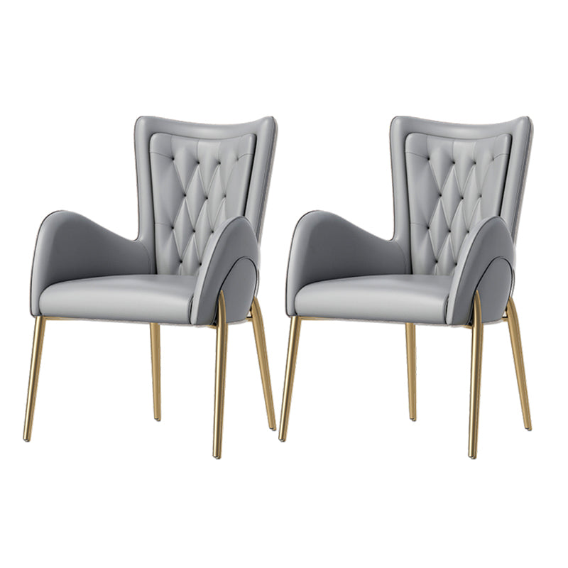 Glam Style Dining Arm Chair Upholstered Dining Chair for Dining Room