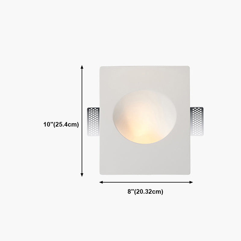 Gips eingebettete LED -Wandleuchten stilvolle minimalistische weiße Wandleuchte für den Flur