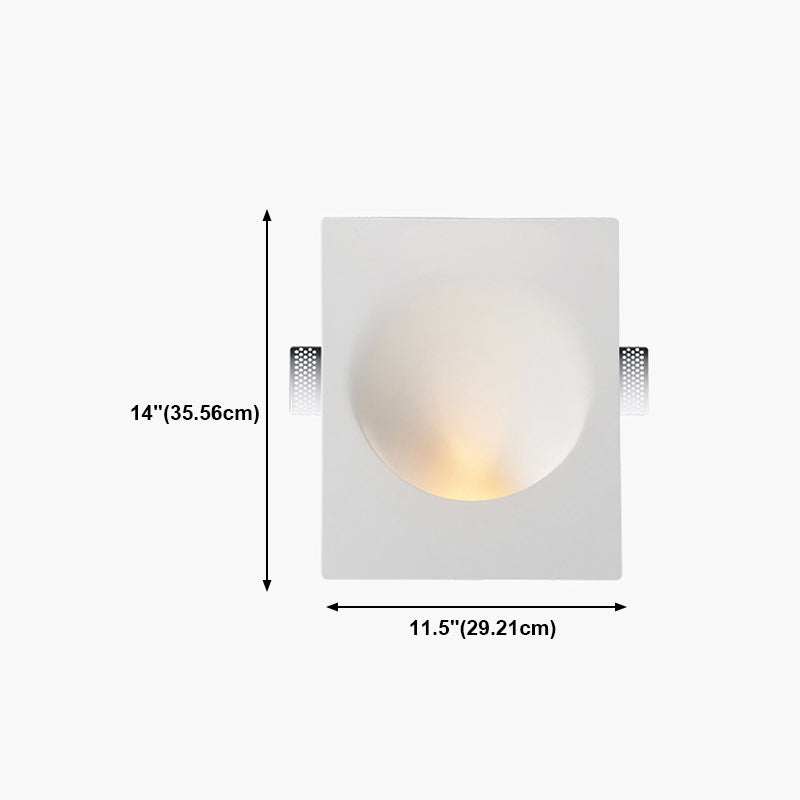 Gips eingebettete LED -Wandleuchten stilvolle minimalistische weiße Wandleuchte für den Flur