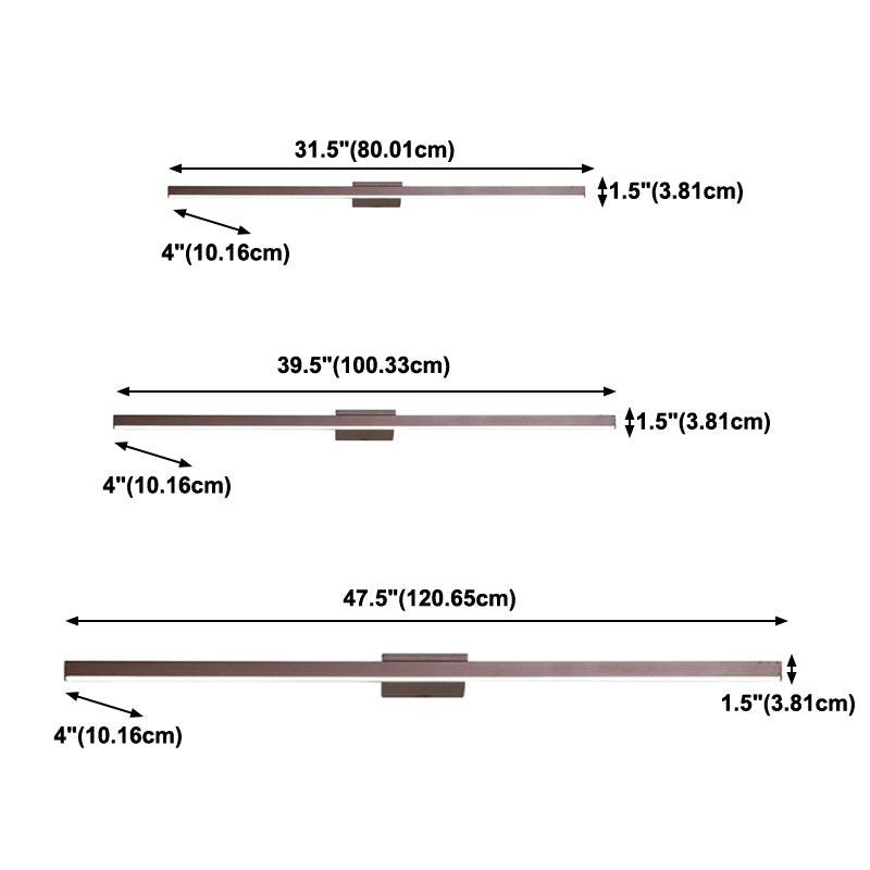 Moderne einfache Aluminium -Eitelkeitslicht Geometrie Rechteck LED Eitelkeitslampe für Duschbad
