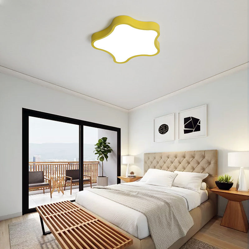 Modern Style Star Shade Ceiling Lamp Metal 1 Headed Ceiling Lighting for Bedroom