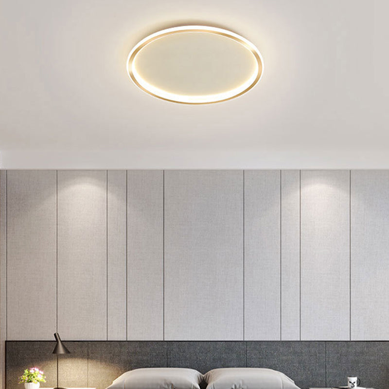 Circle Aluminum Ceiling Mounted Fixture Nordic LED Close to Ceiling Lamp
