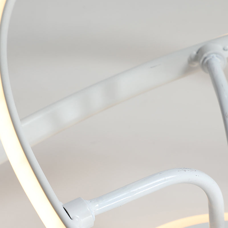 Modern Style Linear Shade Ceiling Light Metal 2 Headed Ceiling Light for Dining Room