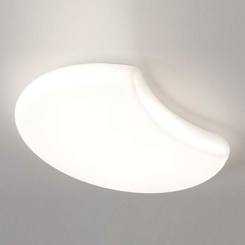 Modern Style Moon Shade Ceiling Lamp Plastic 1 Headed Ceiling Lighting for Restaurant