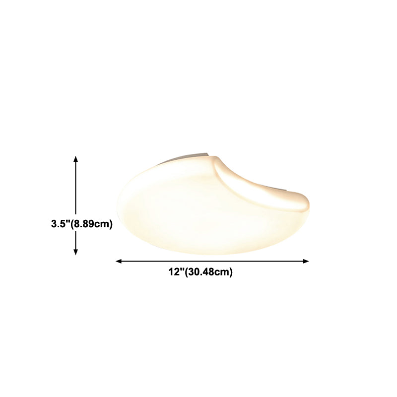 Modern Style Moon Shade Ceiling Lamp Plastic 1 Headed Ceiling Lighting for Restaurant