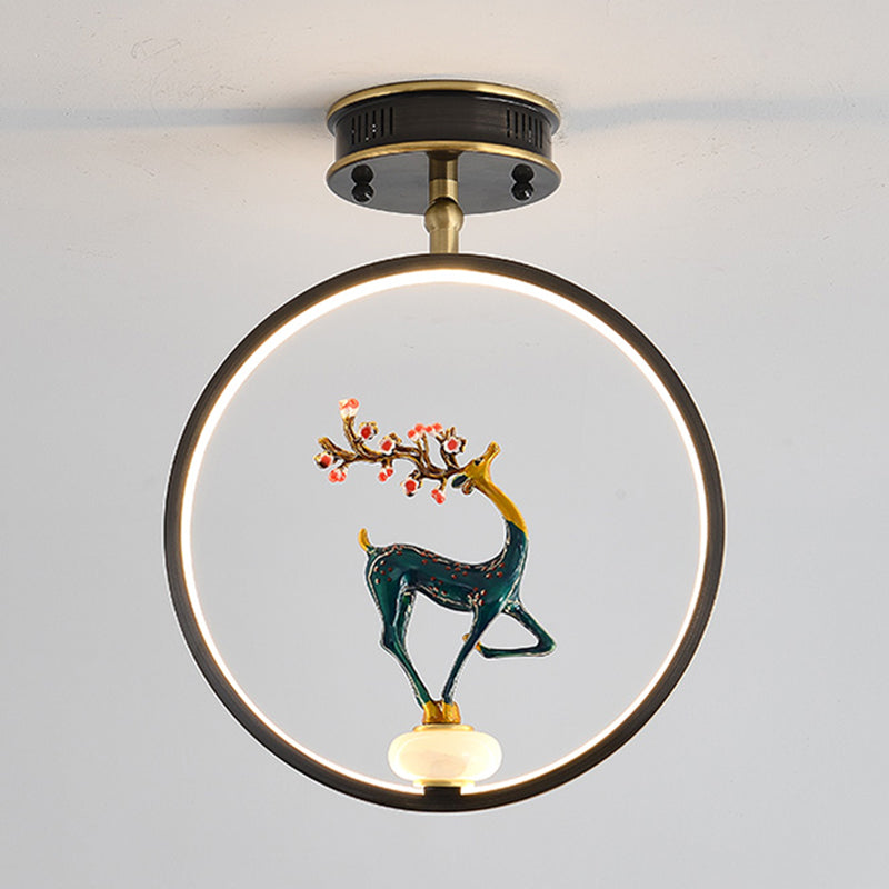 Modern Style Linear Shade Ceiling Light Metal Ceiling Light Fixture for Bedroom