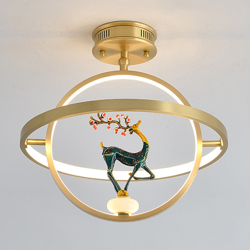 Modern Style Linear Shade Ceiling Light Metal Ceiling Light Fixture for Bedroom