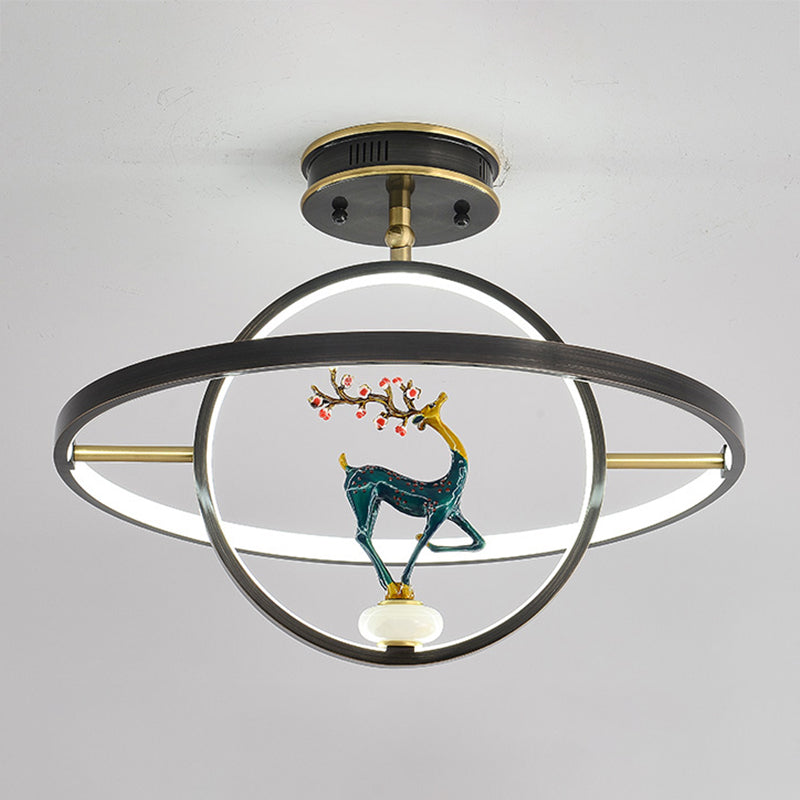 Modern Style Linear Shade Ceiling Light Metal Ceiling Light Fixture for Bedroom