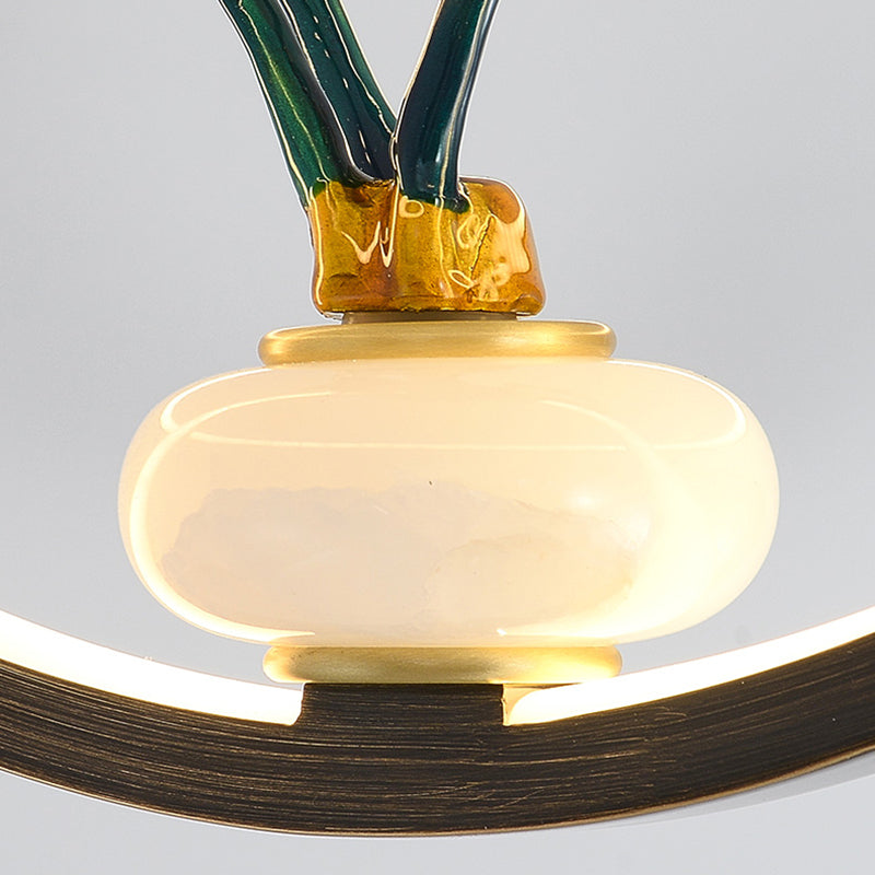 Modern Style Linear Shade Ceiling Light Metal Ceiling Light Fixture for Bedroom