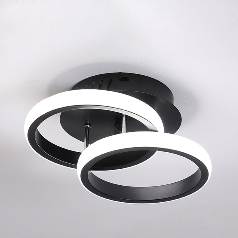 Modern Style Geometry Shade Ceiling Light Metal 2 Headed Ceiling Light for Restaurant