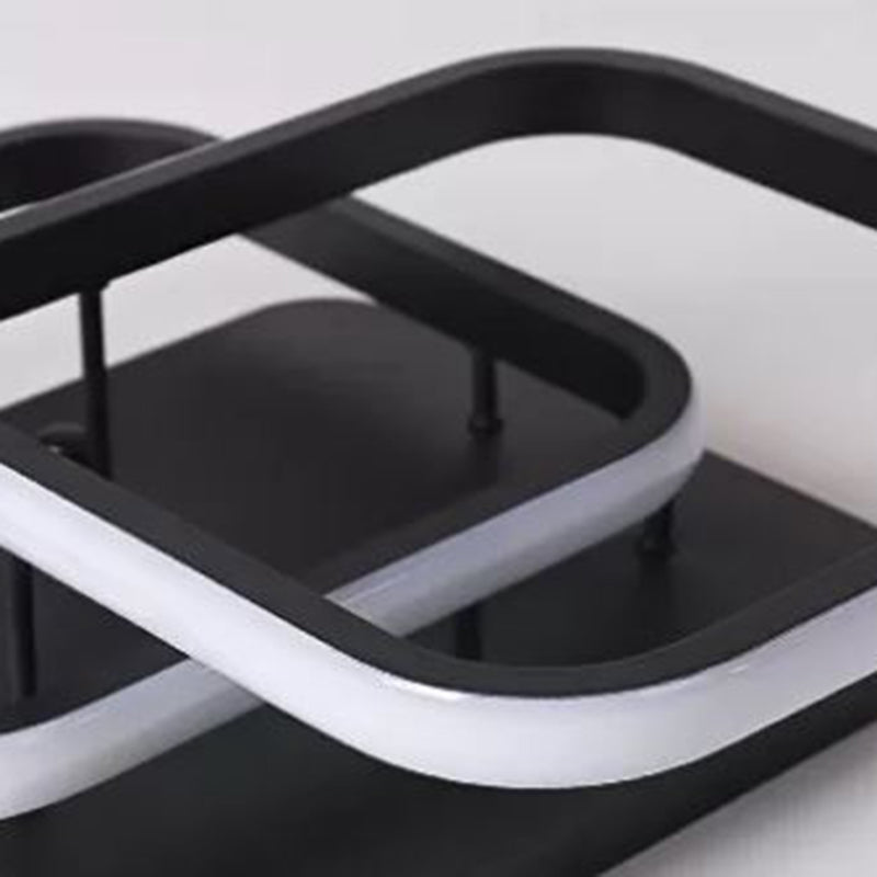 Modern Style Geometry Shade Ceiling Light Metal 2 Headed Ceiling Light for Restaurant