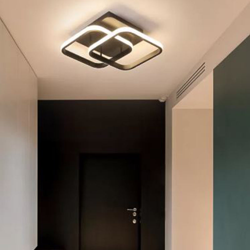 Modern Style Geometry Shade Ceiling Light Metal 2 Headed Ceiling Light for Restaurant