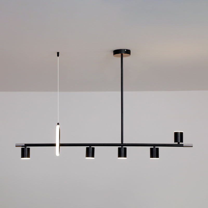 Contemporary Style Cylinder Island Lighting  Metal Island Light Fixtures