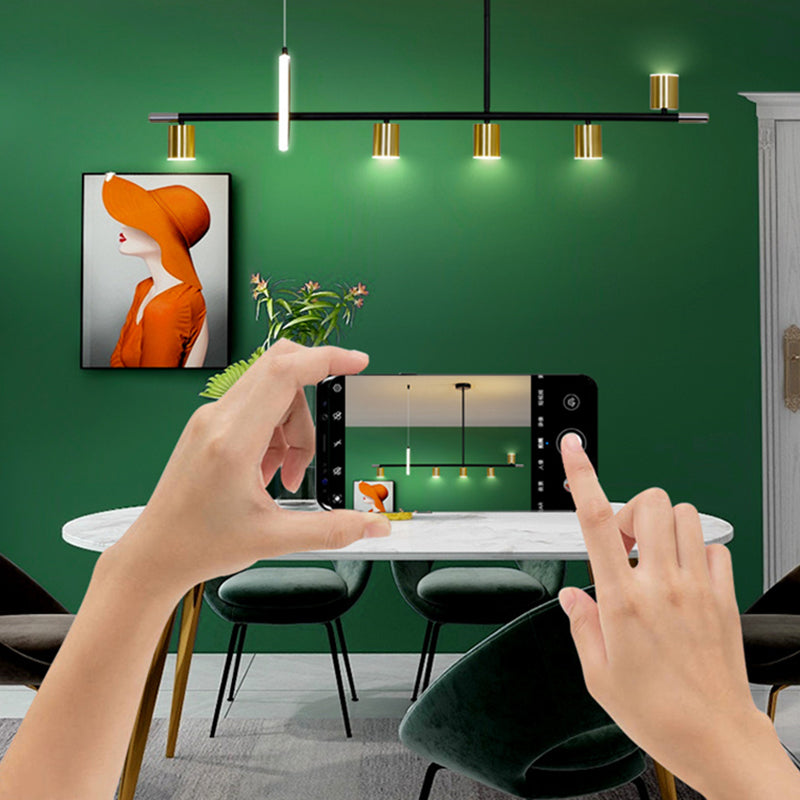 Contemporary Style Cylinder Island Lighting  Metal Island Light Fixtures