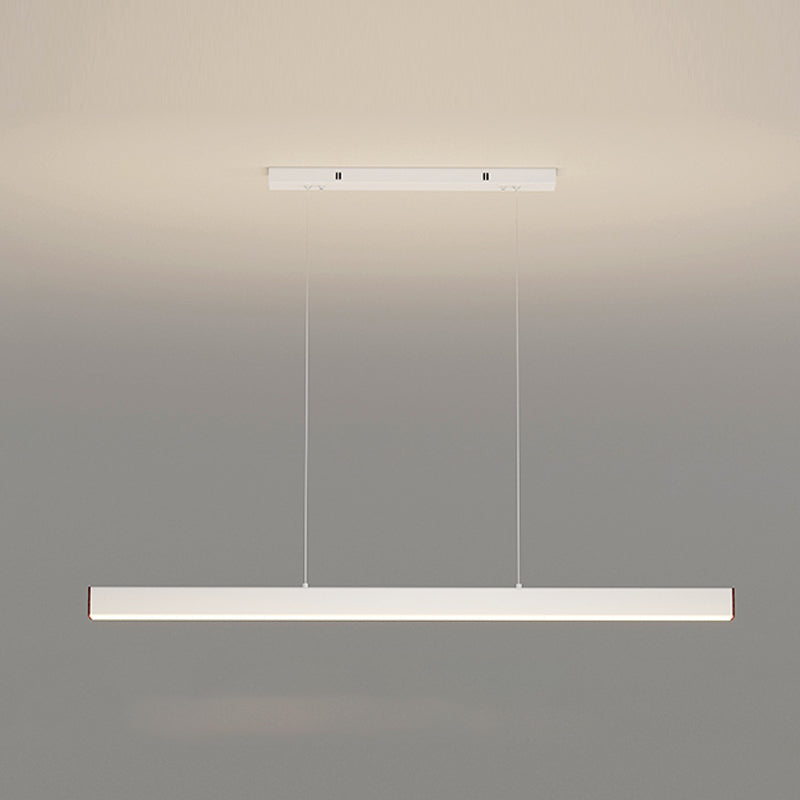 Modern Metal Island Lamp Linear 1-Light Restaurant Pendant Light with Acrylic Shade