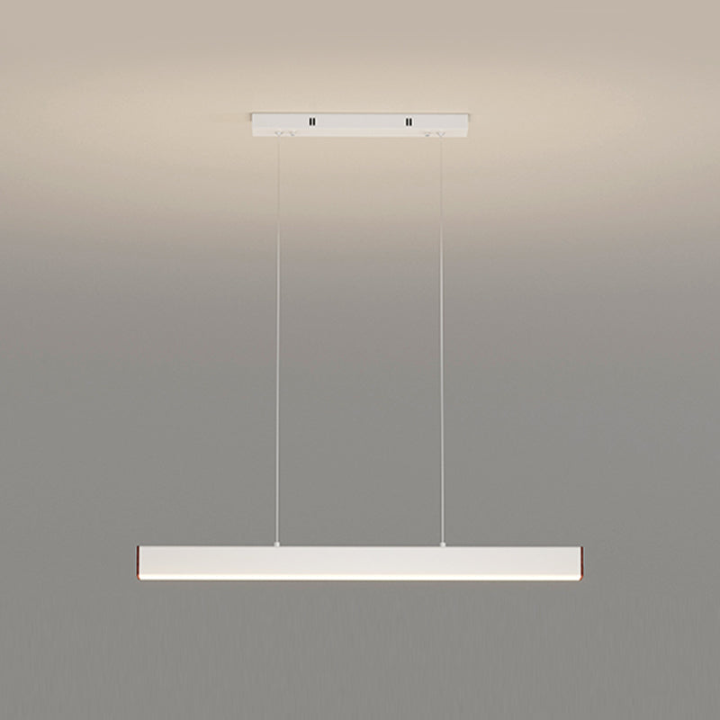 Modern Metal Island Lamp Linear 1-Light Restaurant Pendant Light with Acrylic Shade