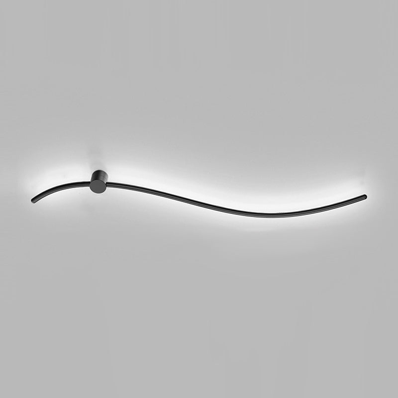 Metal Linear Wall Mounted Lamps Modern Style 1 Light Wall Lighting Fixtures