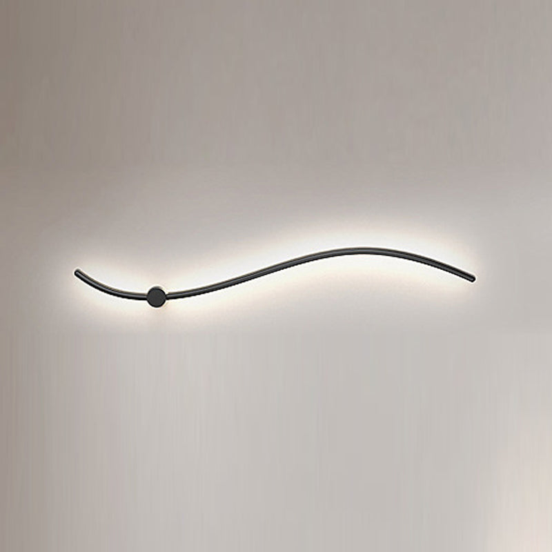 Metal Linear Wall Mounted Lamps Modern Style 1 Light Wall Lighting Fixtures