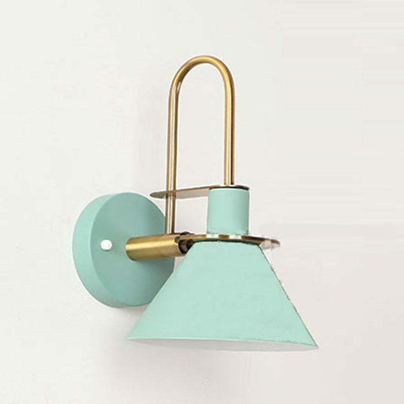 Metal Flared Wall Mounted Lamps Modern Style 1 Light Wall Lighting Fixtures