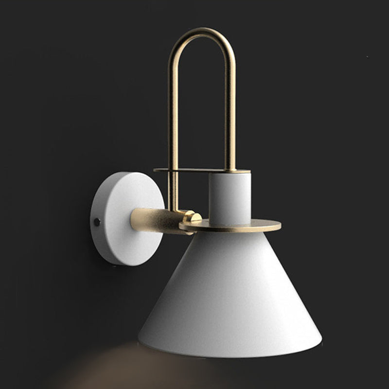 Metal Flared Wall Mounted Lamps Modern Style 1 Light Wall Lighting Fixtures