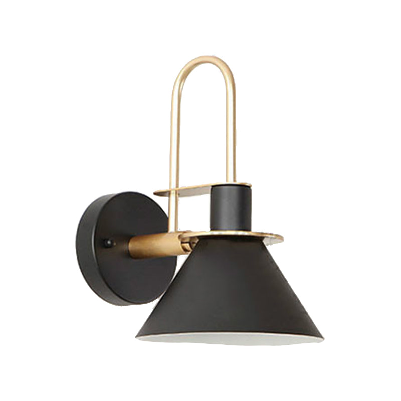 Metal Flared Wall Mounted Lamps Modern Style 1 Light Wall Lighting Fixtures