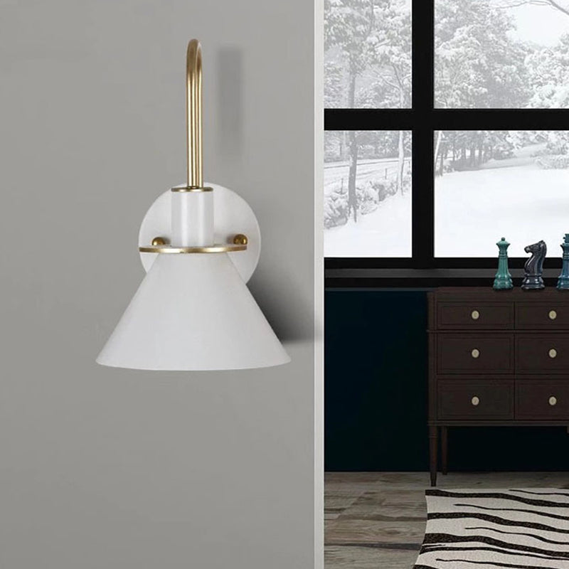 Metal Flared Wall Mounted Lamps Modern Style 1 Light Wall Lighting Fixtures