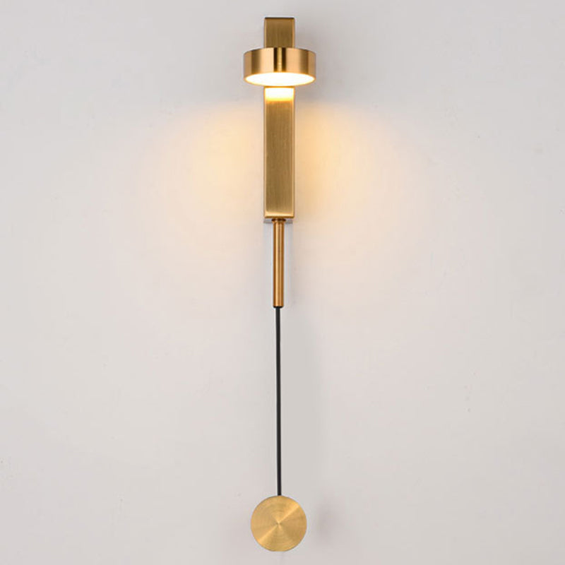 Metal Cylinder Wall Mounted Lamps Modern Style 1 Light Wall Lighting Fixtures