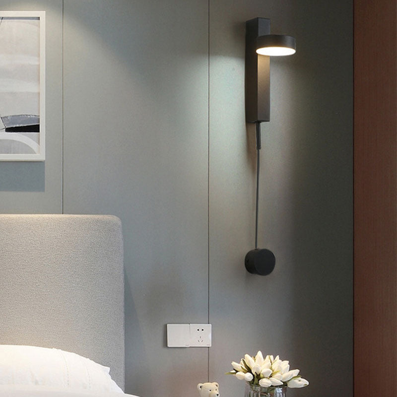 Metal Cylinder Wall Mounted Lamps Modern Style 1 Light Wall Lighting Fixtures