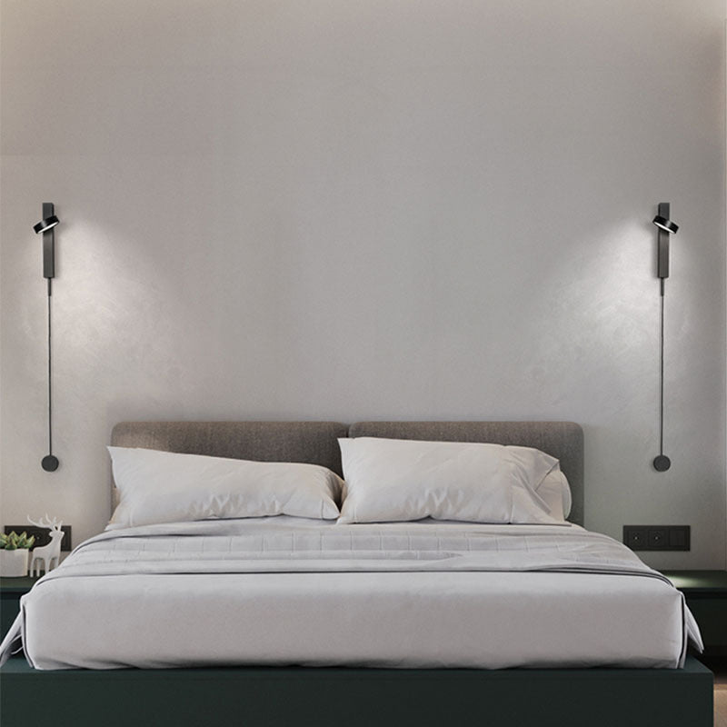 Metal Cylinder Wall Mounted Lamps Modern Style 1 Light Wall Lighting Fixtures