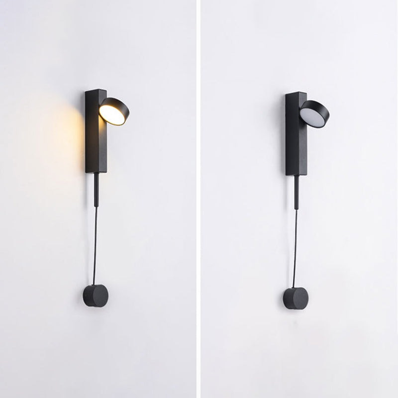 Metal Cylinder Wall Mounted Lamps Modern Style 1 Light Wall Lighting Fixtures