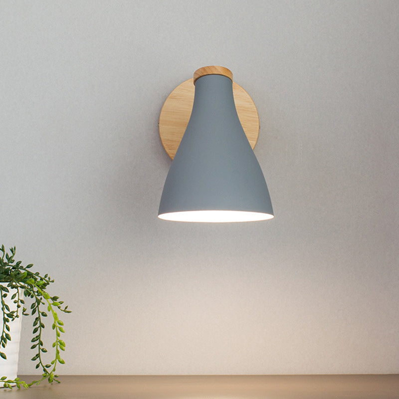 Metal Flared Wall Lighting Modern Style 1 Light Wall Lighting Fixtures